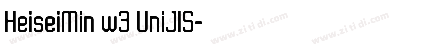 HeiseiMin w3 UniJlS字体转换
